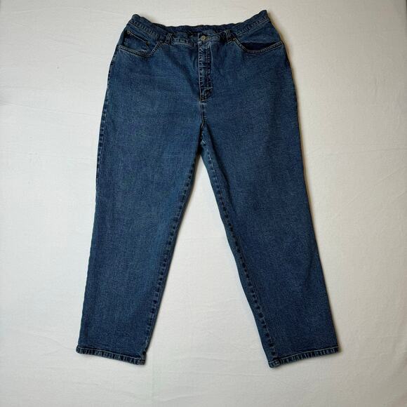 Lauren Jeans Co Ralph Lauren Women Petite Denim Jeans Size 18WP 5 Pocket stretch - Picture 2 of 8
